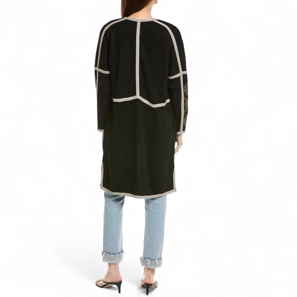 Johnny Was BIYA Mila Knit Midi Cardigan Embroidered Magnetic Snap Button Front - Picture 2 of 14